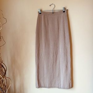 Rose Knit Tube / Pencil Midi Skirt